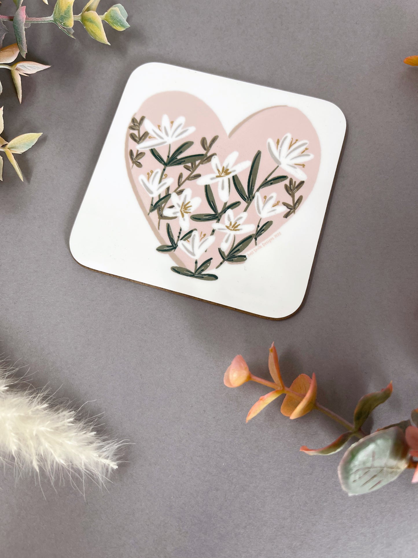 Floral Heart Coaster