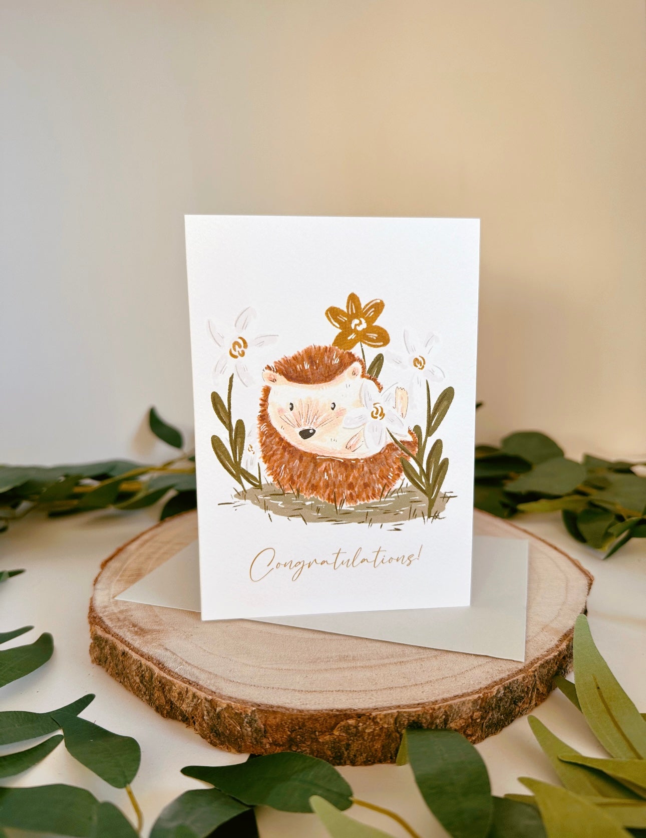 Hedgehog Congratulations Card