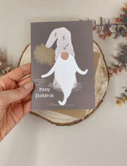Gonk Christmas Card - Grey