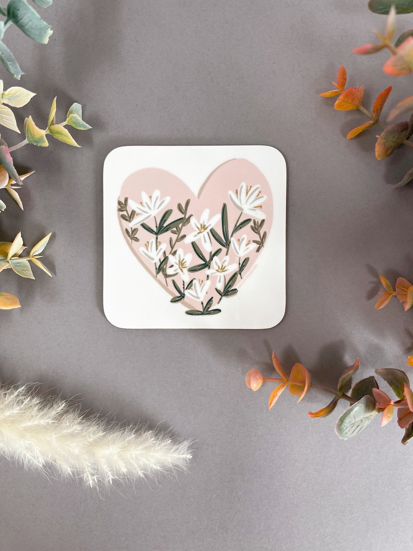 Floral Heart Coaster