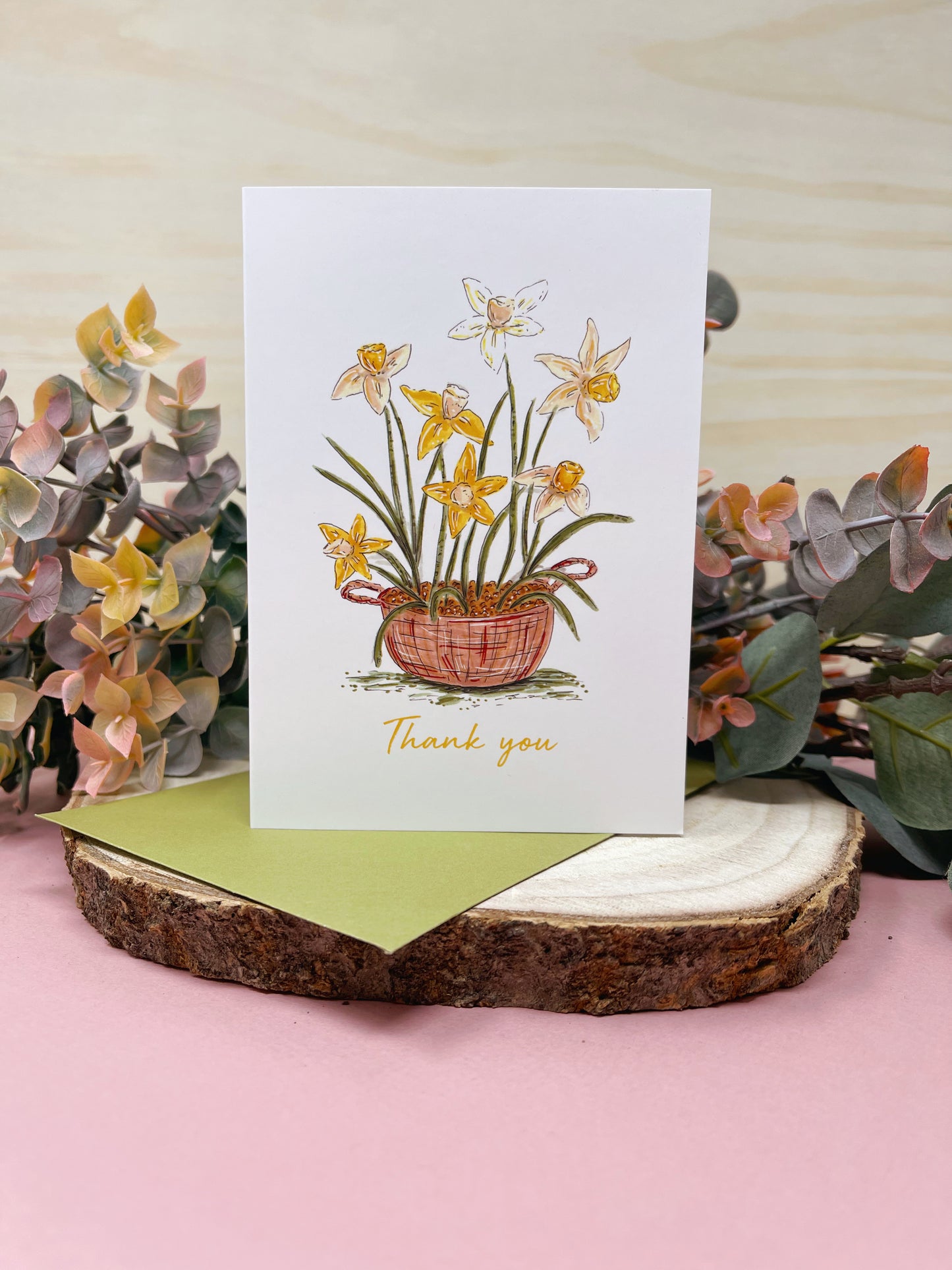Daffodil Thank You Card