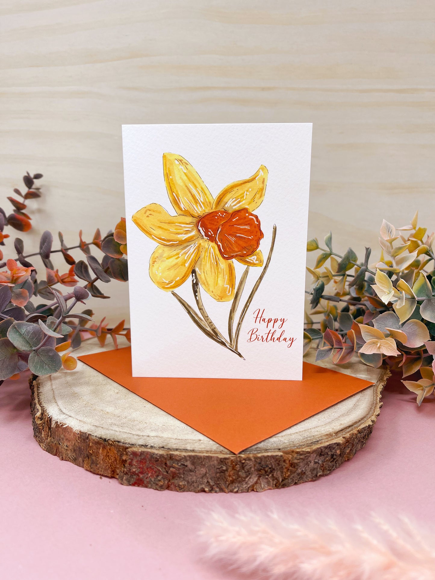 Daffodil Birthday Card