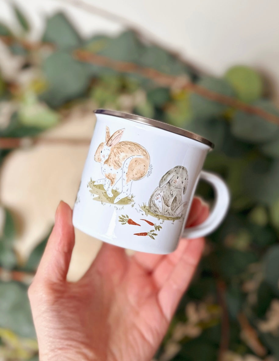 Rabbit Enamel Mug
