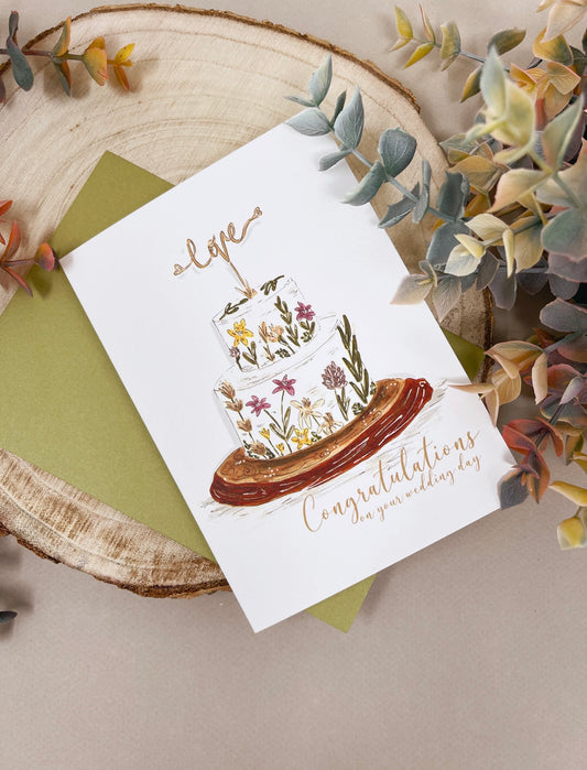 Love Wedding Cake Card