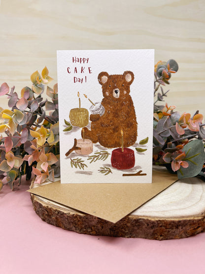 Bear Cake Birthday Card