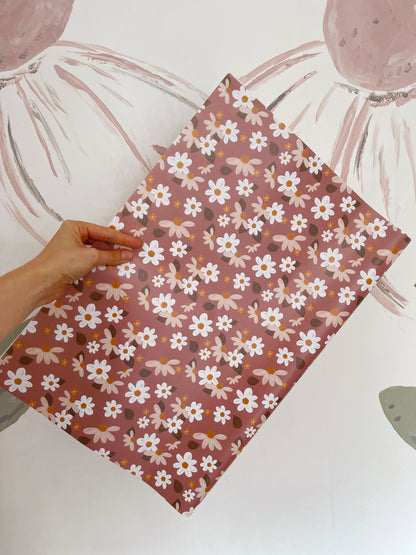Pink Floral Wrapping Paper
