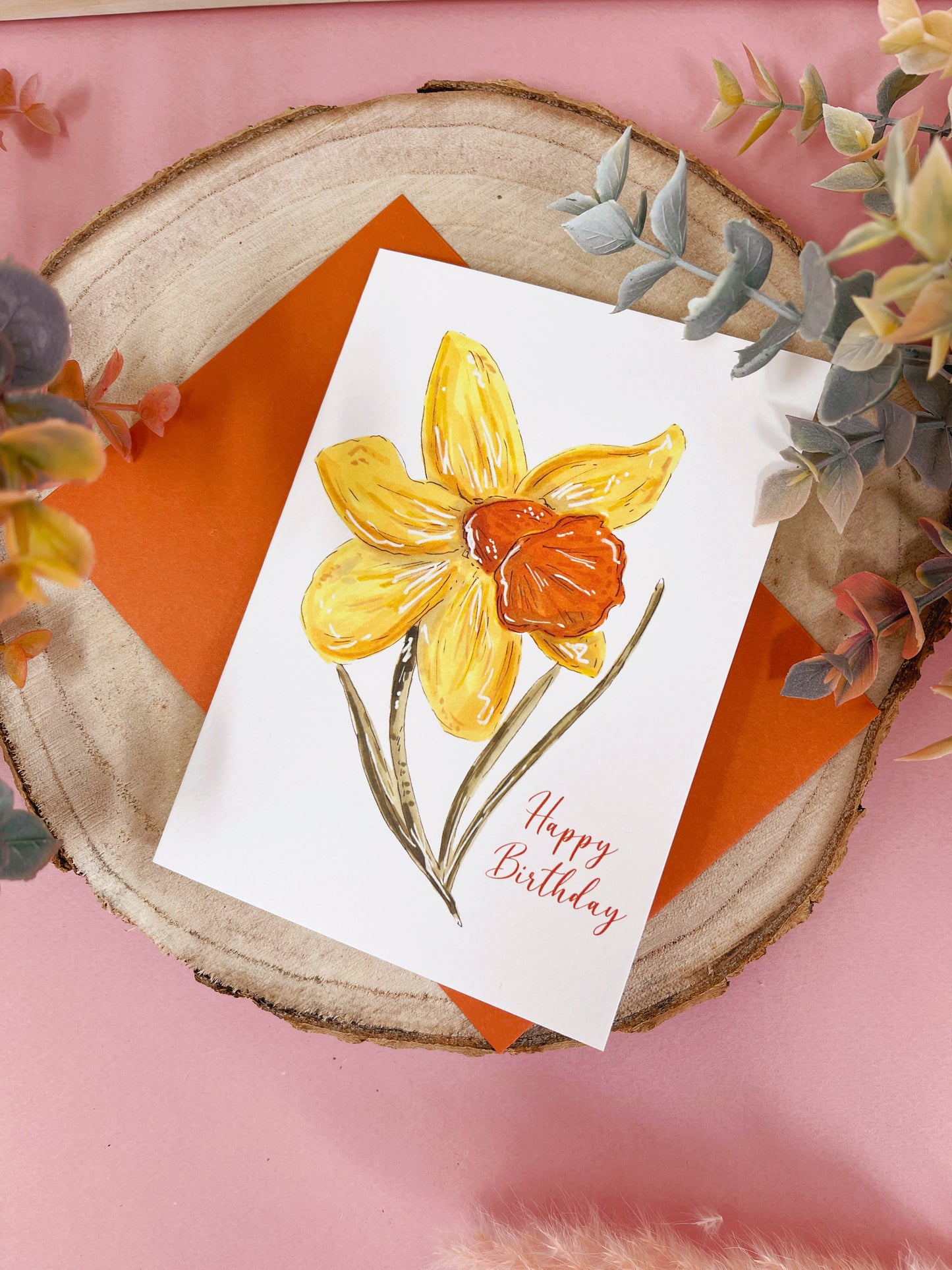 Daffodil Birthday Card