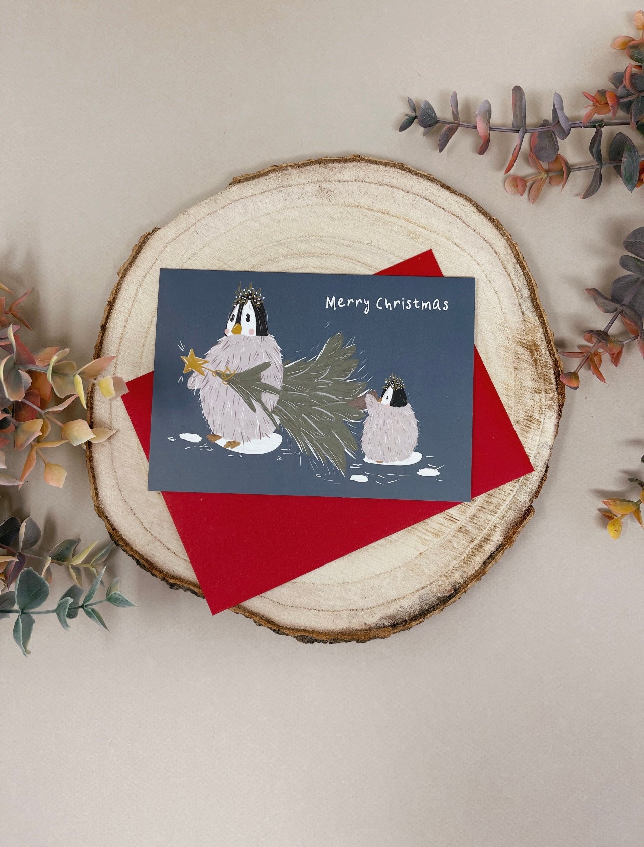 Penguin Tree Christmas Card