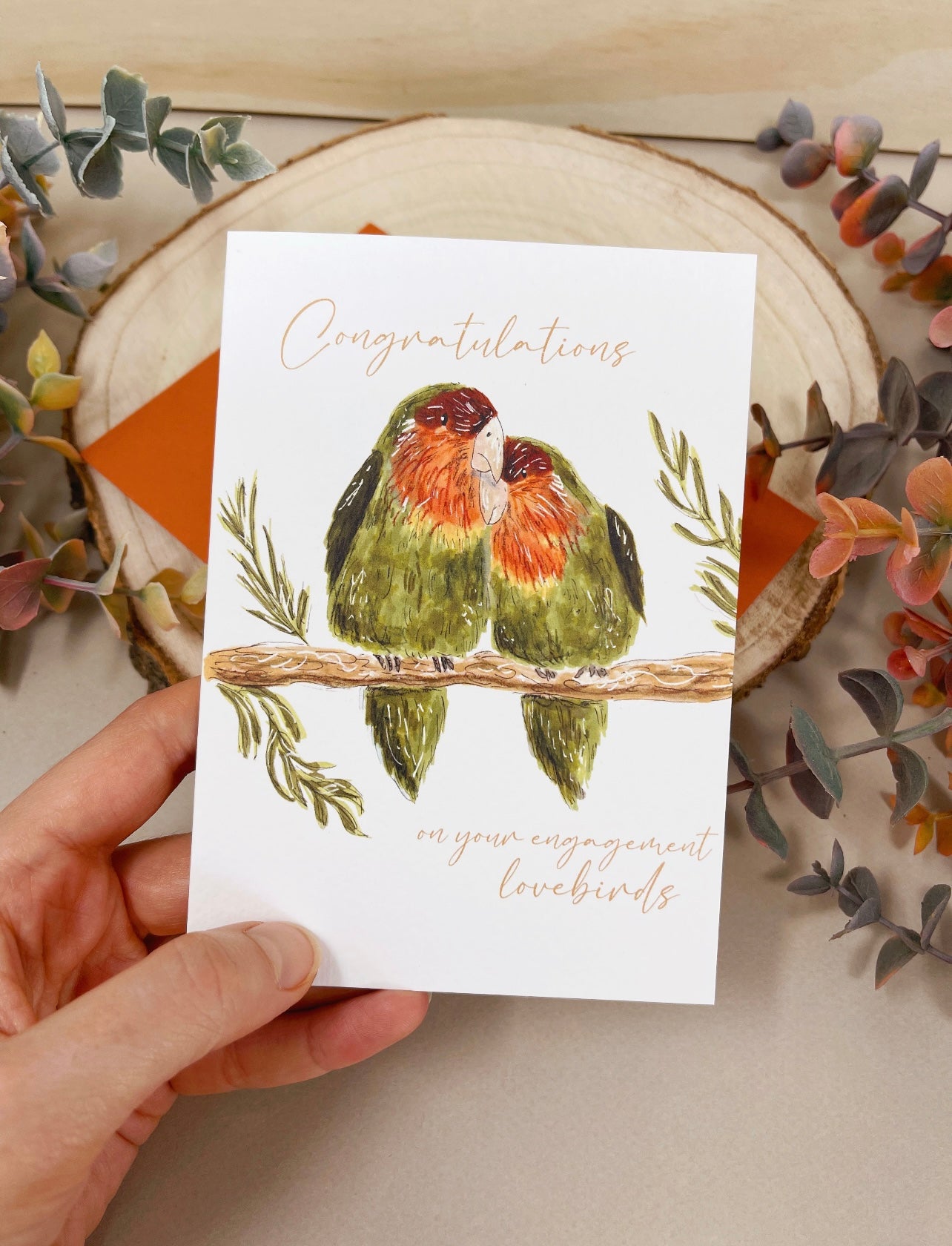 Love Birds Engagement Card