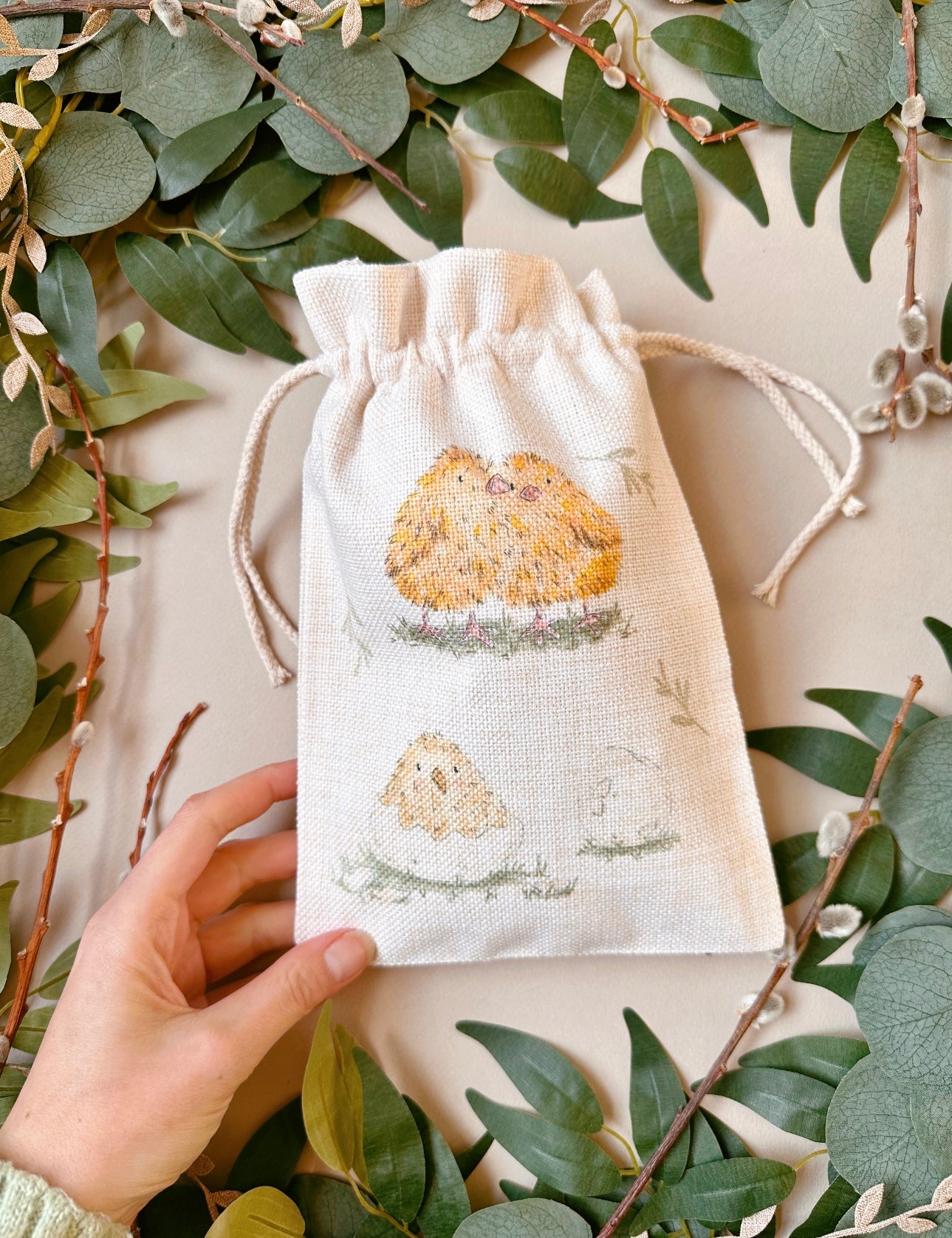Baby Chicks Drawstring Bag