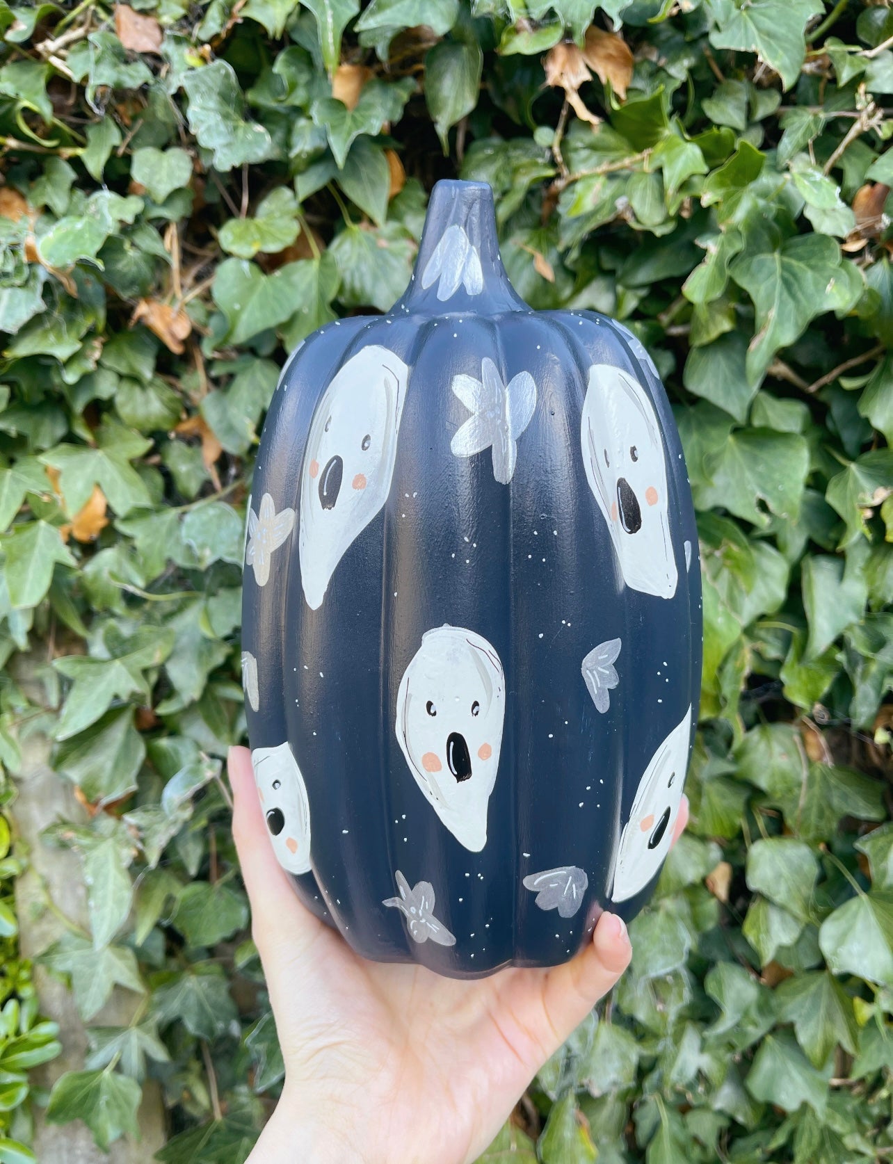 Spooky Ghost Slim Pumpkin - Midnight