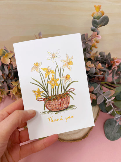 Daffodil Thank You Card