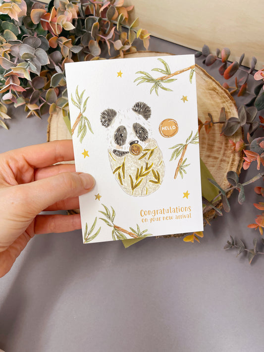 Panda New Baby Card