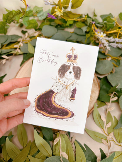 King Charles Spaniel Dog Birthday Card