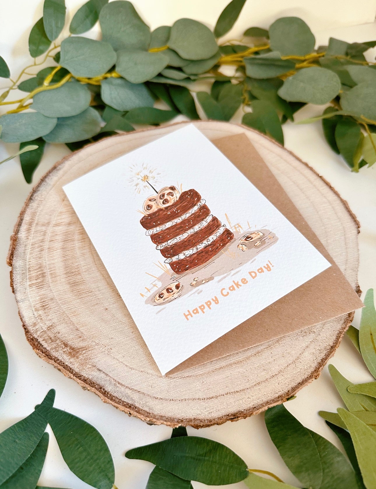 Chocolate Cake Birthday Card