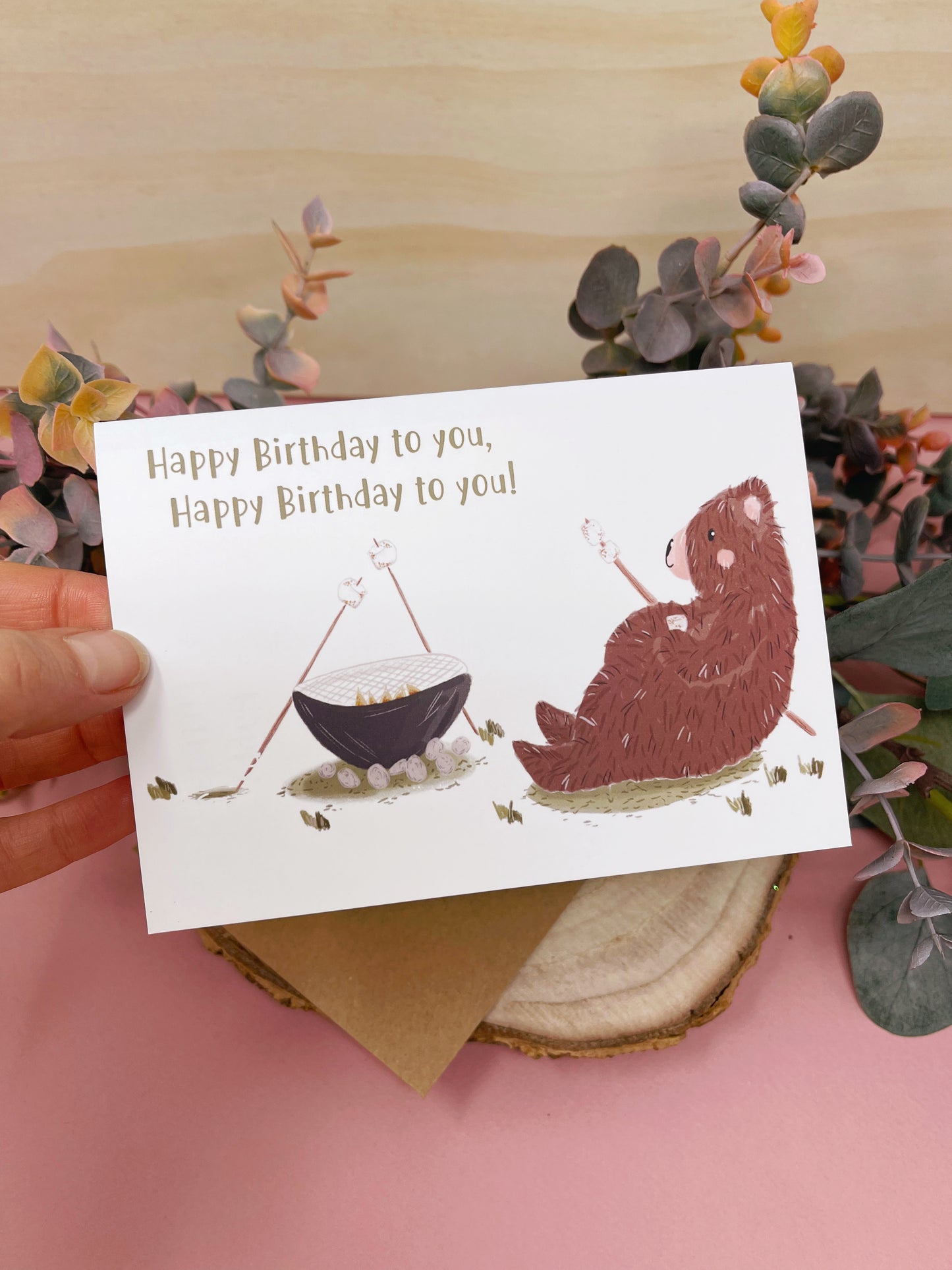 Bear BBQ Birthday Card