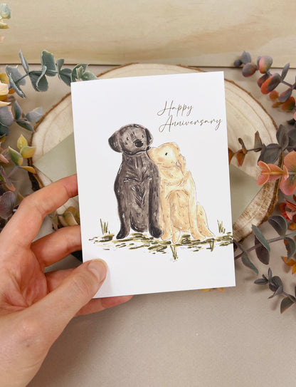 Labrador Anniversary Card