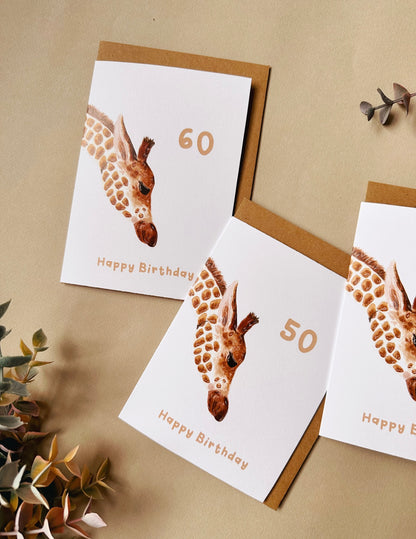 Giraffe Age Card