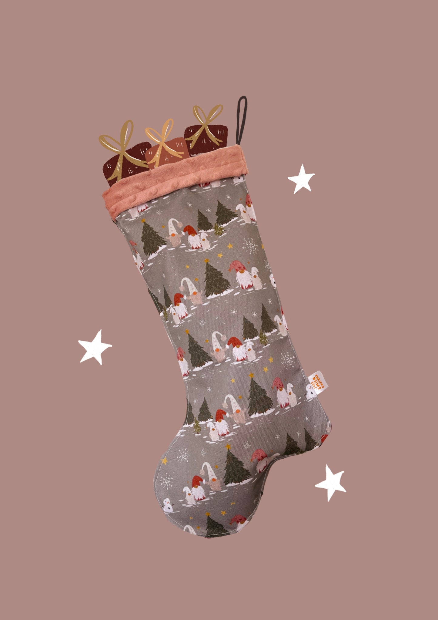 Santa Gnome Stocking