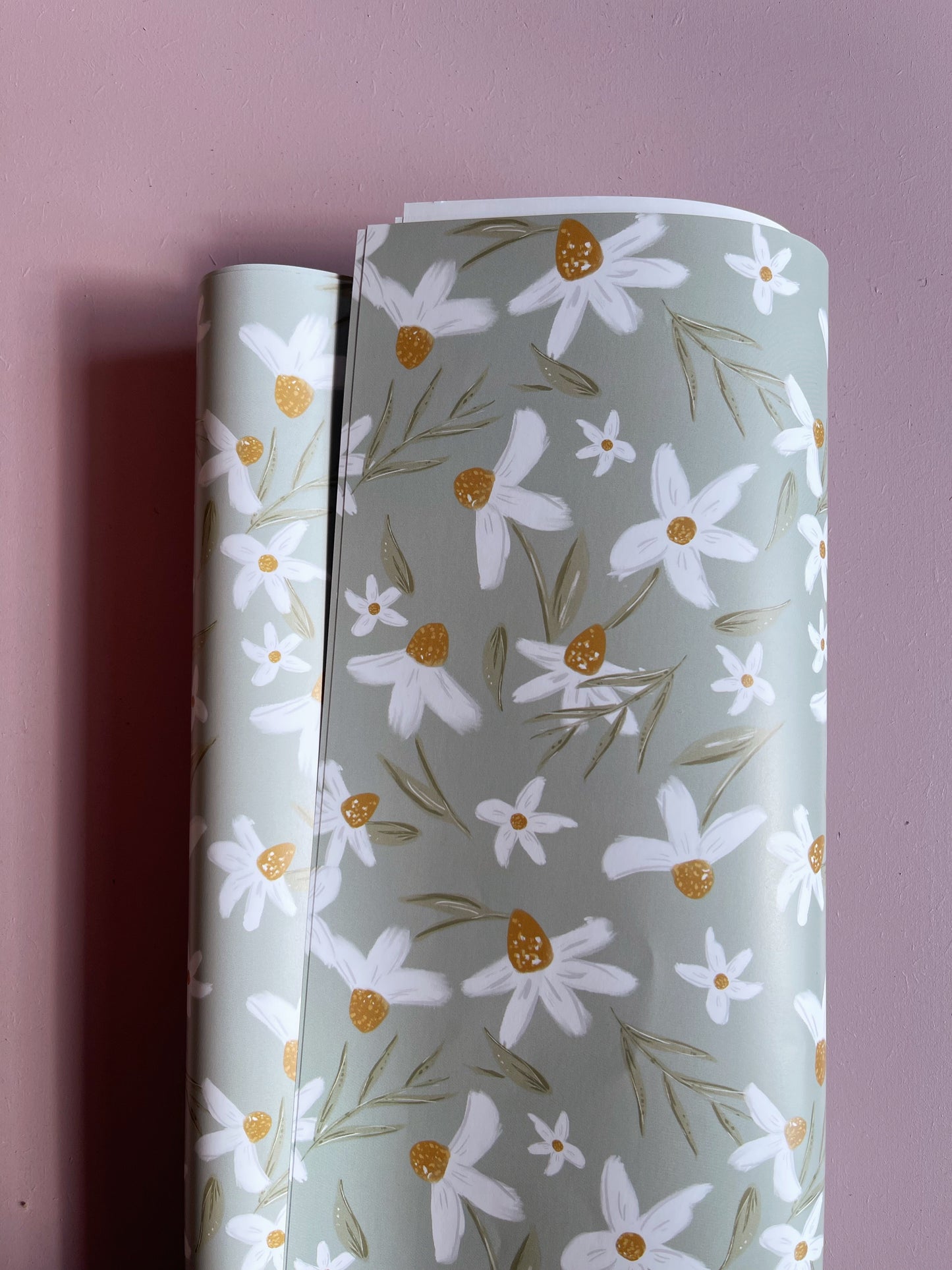 Mint Daisy Wrapping Paper