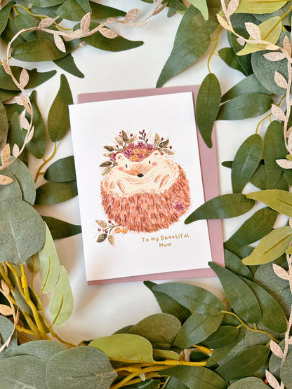 Hedgehog Mother’s Day Card