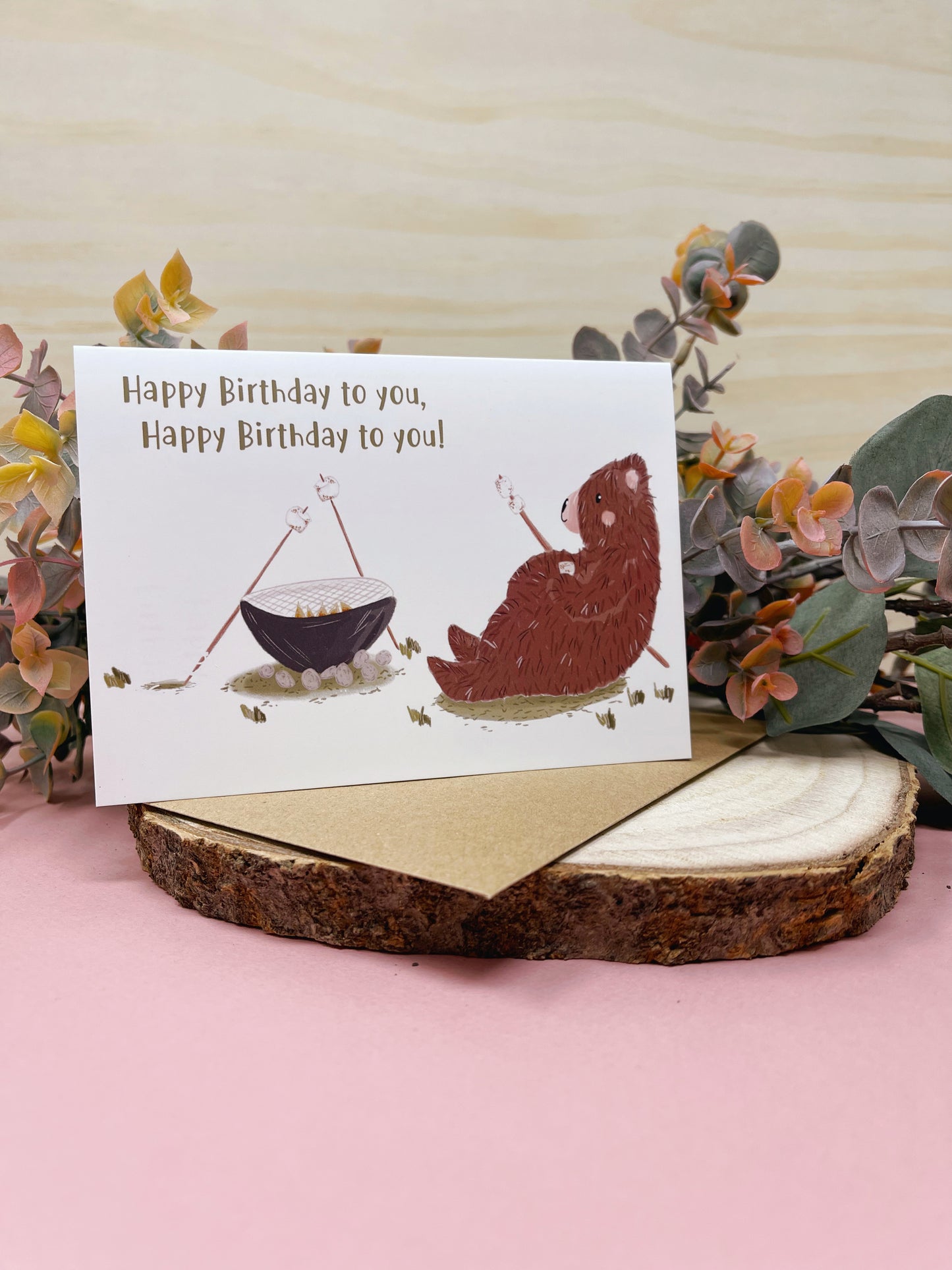 Bear BBQ Birthday Card