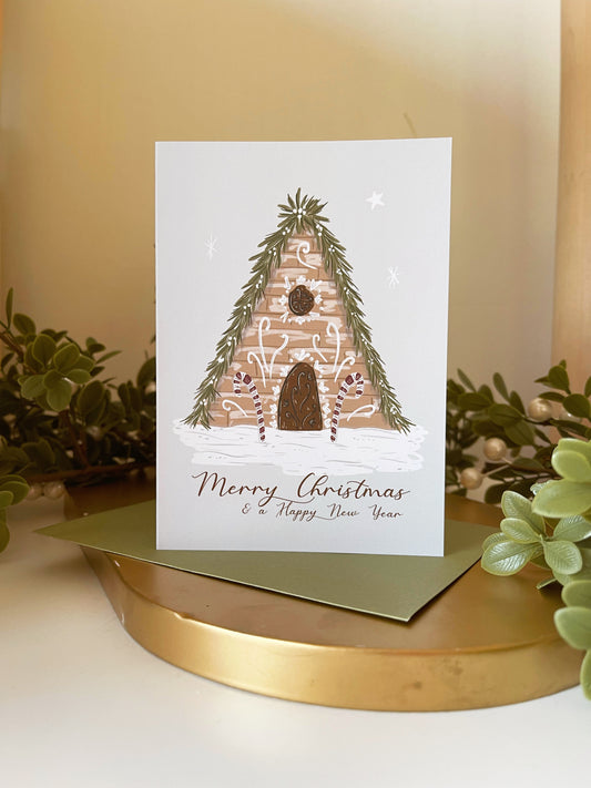 Gingerbread House Christmas Card