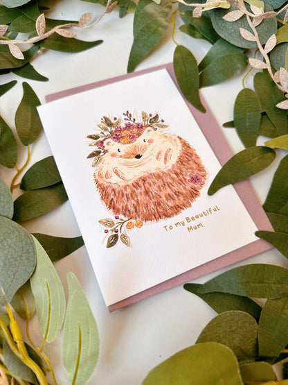 Hedgehog Mother’s Day Card