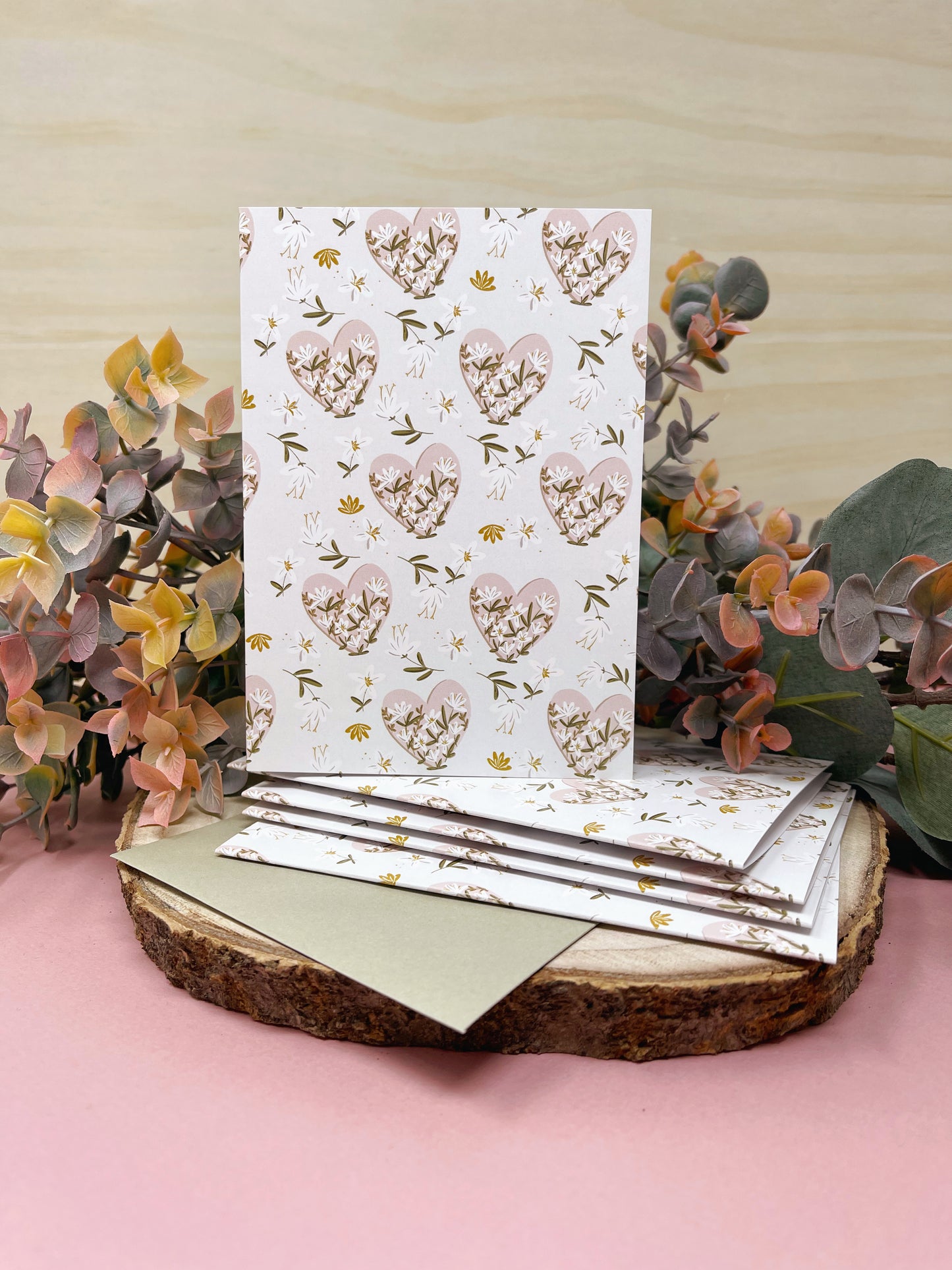Floral Heart Note Cards