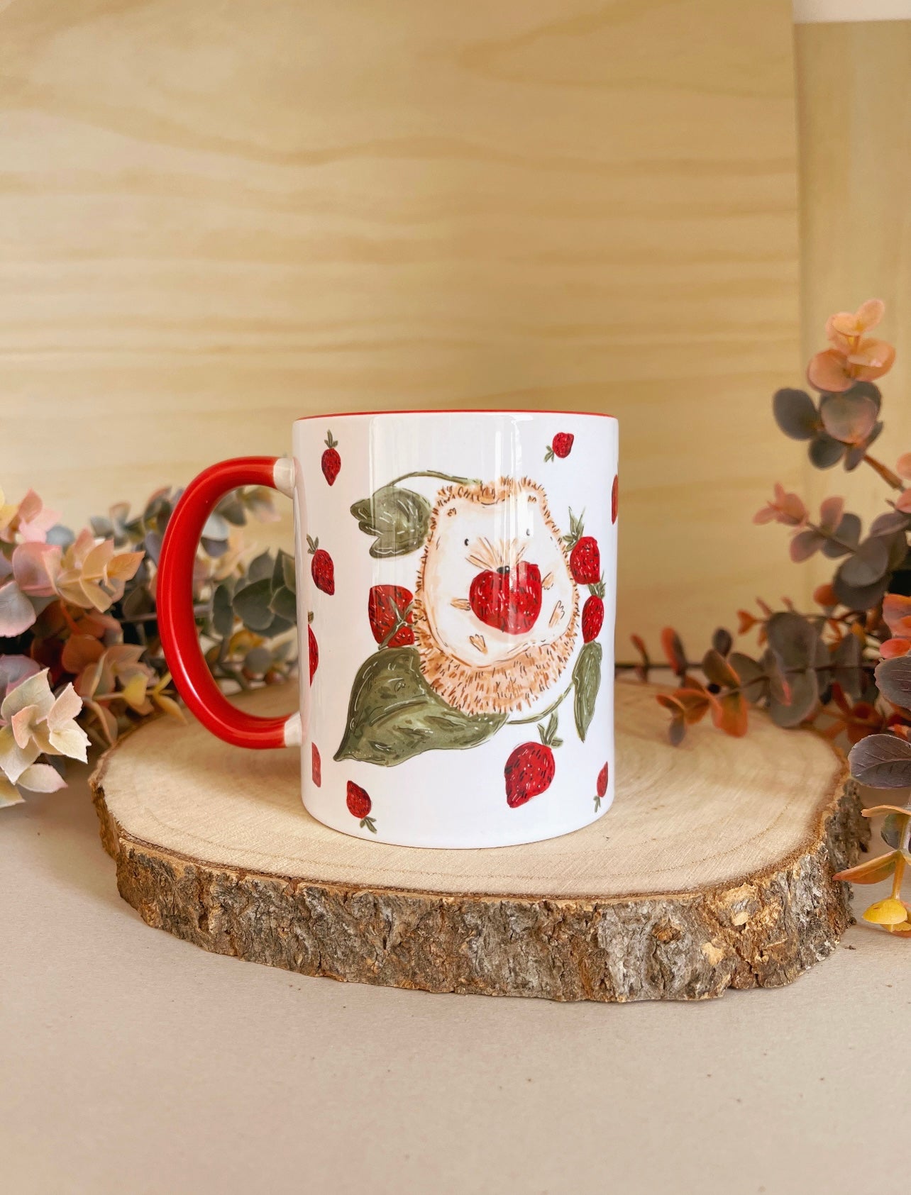 Hedgehog Strawberry Mug