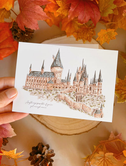 Hogwarts Castle Postcard