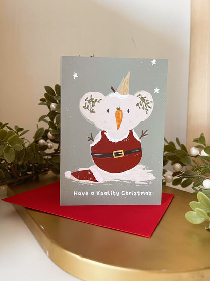 Sand Koala Christmas Card