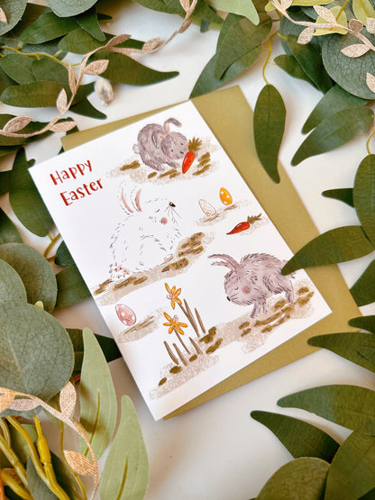 Rabbits Easter Card