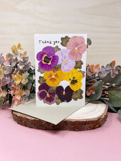 Pansy Thank You Card