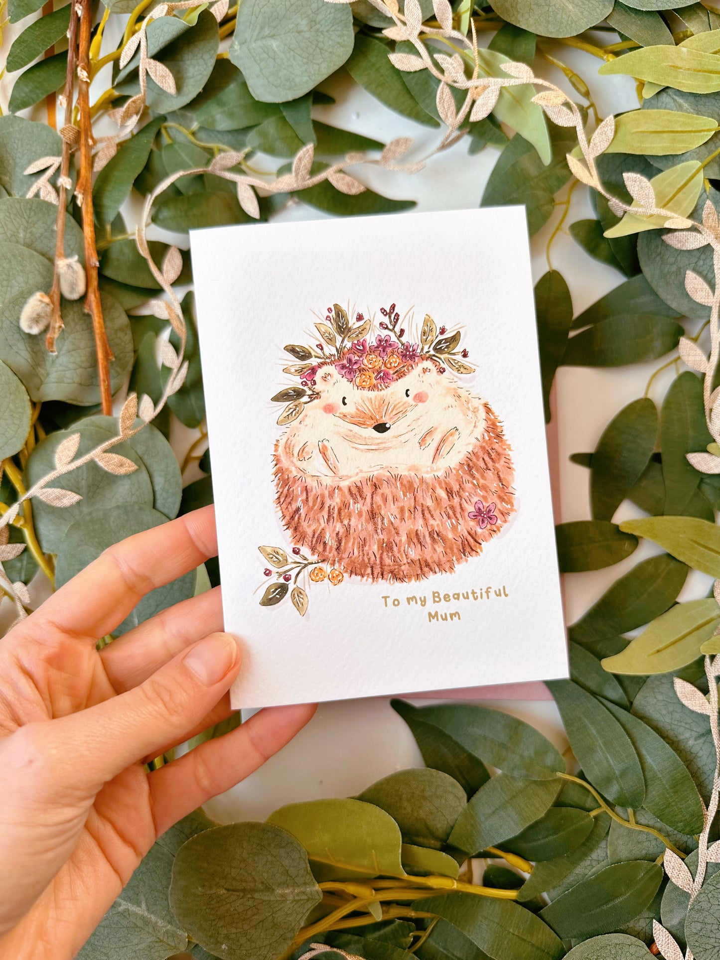 Hedgehog Mother’s Day Card