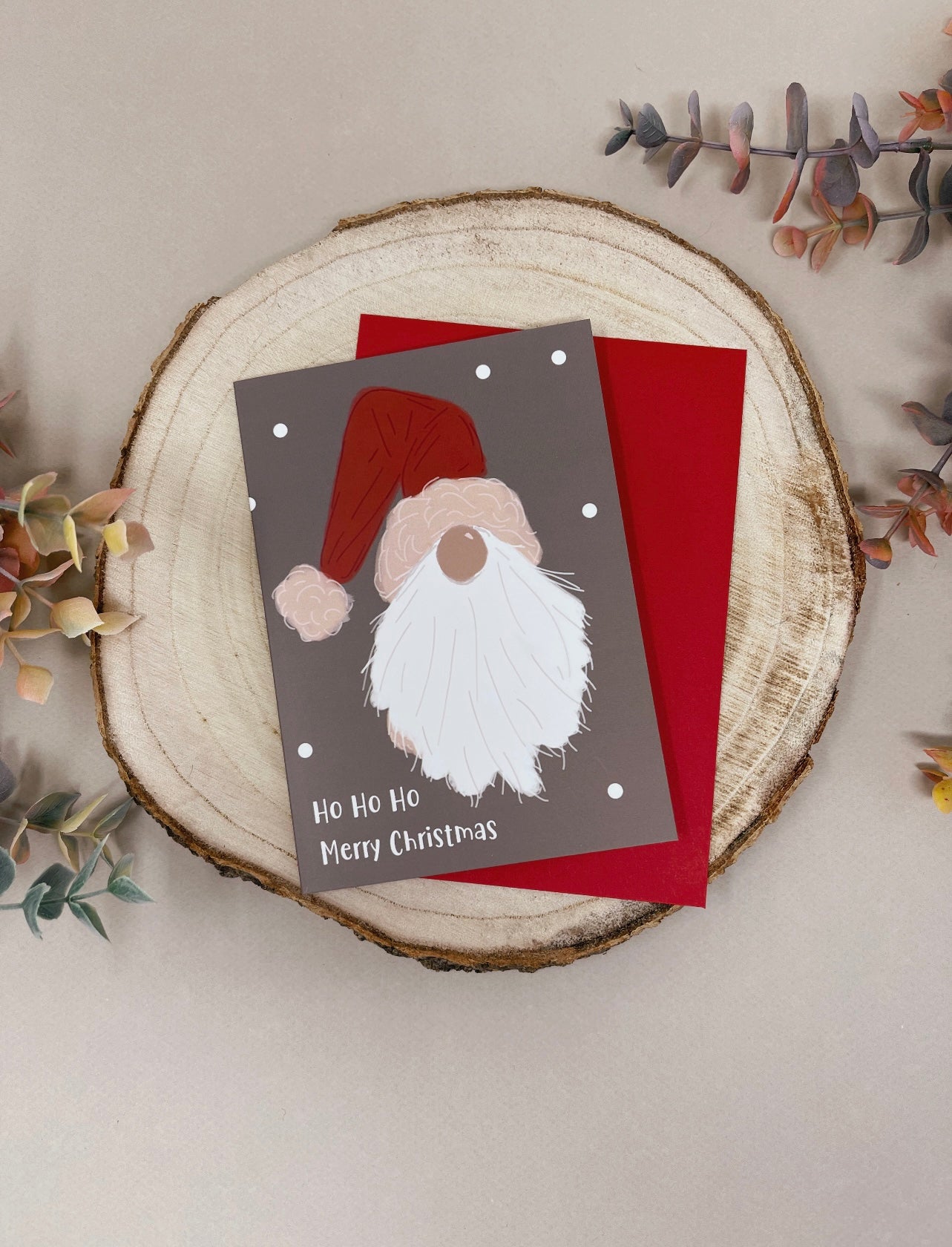 Gonk Christmas Card - Santa