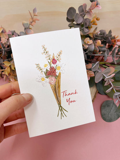Flower Bunch Thank You Card